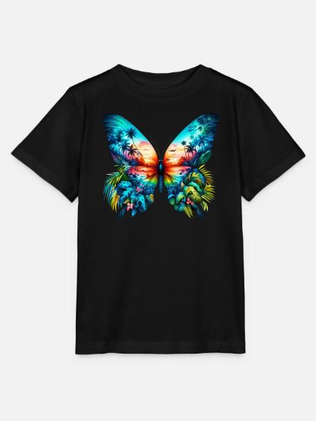 Schmetterling - Stanley/Stella Kinder T-Shirt MINI CREATOR - Schwarz