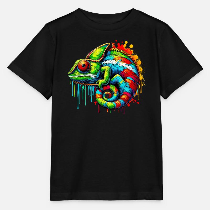 Chamäleon - Stanley/Stella Kinder T-Shirt MINI CREATOR - Schwarz
