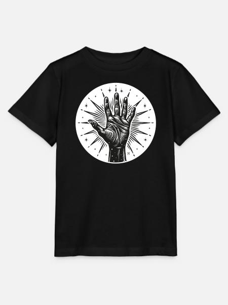 Sternhand mit Blitzen - Stanley/Stella Kinder T-Shirt MINI CREATOR - Schwarz
