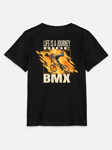 Life is a journey - Ride BMX - Stanley/Stella Kinder T-Shirt MINI CREATOR - Schwarz
