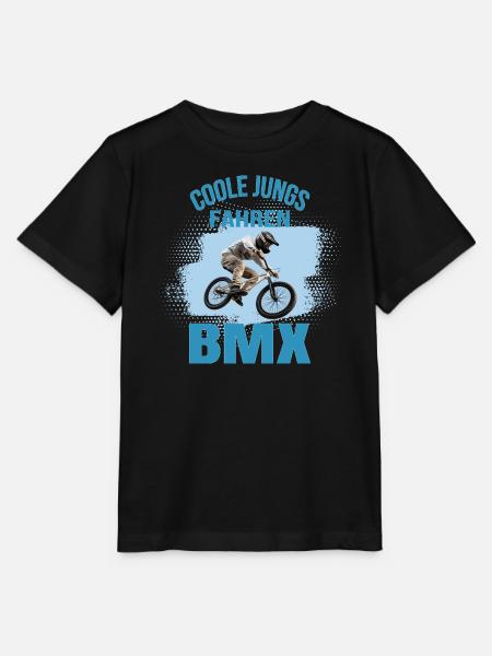 Coole Jungs fahren BMX - Stanley/Stella Kinder T-Shirt MINI CREATOR - Schwarz