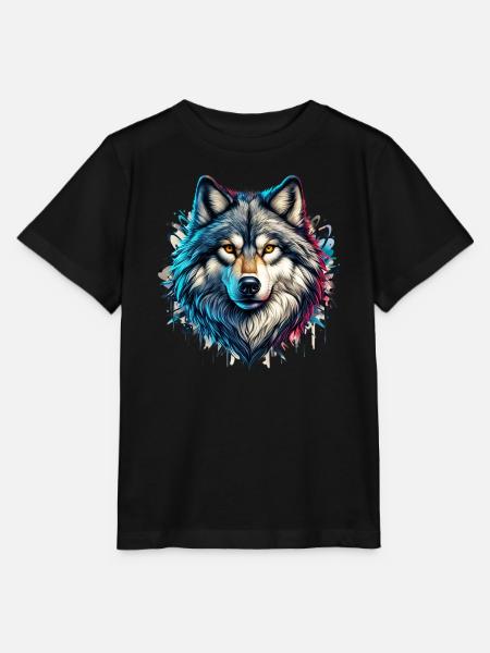 Wolf - Stanley/Stella Kinder T-Shirt MINI CREATOR  - Schwarz