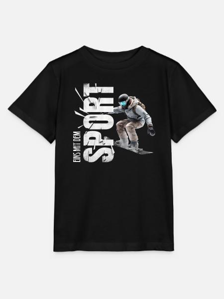 Eins mit dem Sport - Snowboard - Stanley/Stella Kinder T-Shirt MINI CREATOR - Schwarz