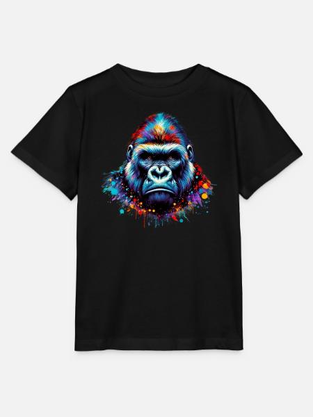 Gorilla - Stanley/Stella Kinder T-Shirt MINI CREATOR - Schwarz