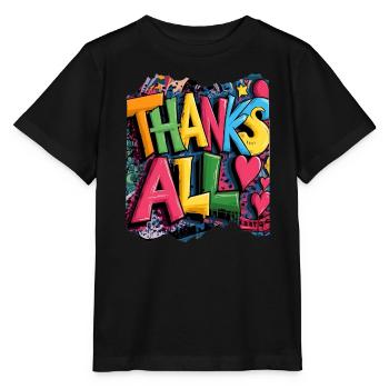 Joyeux merci Graffiti Design - T-shirt bio MINI CREATOR Stanley/Stella Enfant - noir - Devant - Mikhail (115cm)
