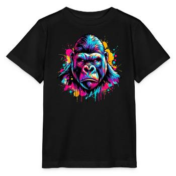 Gorilla - Stanley/Stella Kinder T-Shirt MINI CREATOR  - Schwarz - Vorne - Mikhail (115cm)