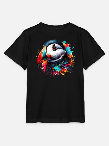 Papageitaucher - Stanley/Stella Kinder T-Shirt MINI CREATOR  - Schwarz