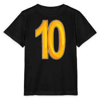 10 - dix - jaune - T-shirt bio MINI CREATOR Stanley/Stella Enfant - noir - Devant - Mikhail (115cm)
