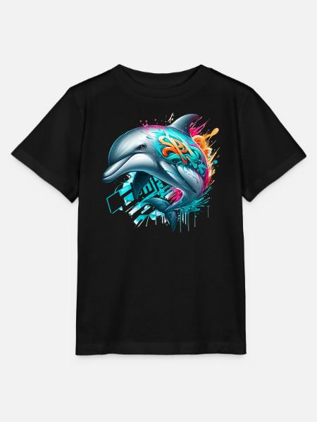 Delfin - Stanley/Stella Kinder T-Shirt MINI CREATOR - Schwarz
