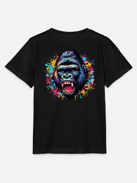 Gorilla - Stanley/Stella Kinder T-Shirt MINI CREATOR  - Schwarz