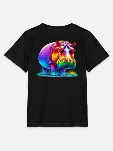 Nilpferd - Stanley/Stella Kinder T-Shirt MINI CREATOR  - Schwarz