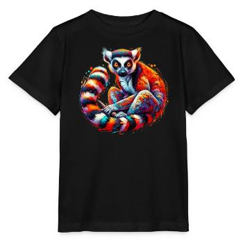 Lemur - Stanley/Stella MINI CREATOR Kids’ T-Shirt - black - Front - Mikhail (115cm)
