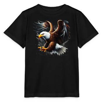 Adler - Stanley/Stella Kinder T-Shirt MINI CREATOR  - Schwarz - Vorne - Mikhail (115cm)