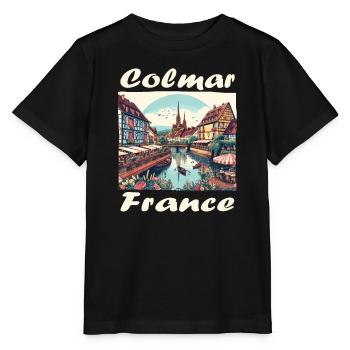 Colmar Vieille Ville Port Colonial - T-shirt bio MINI CREATOR Stanley/Stella Enfant - noir - Devant - Mikhail (115cm)