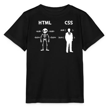Code Css C++ Php Java Développeur Code Scripting - T-shirt bio MINI CREATOR Stanley/Stella Enfant - noir - Devant - Mikhail (115cm)