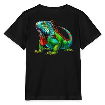 Iguane - T-shirt bio MINI CREATOR Stanley/Stella Enfant - noir - Devant - Mikhail (115cm)