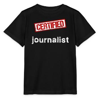 Journalist - Stanley/Stella Kinder T-Shirt MINI CREATOR  - Schwarz - Vorne - Mikhail (115cm)