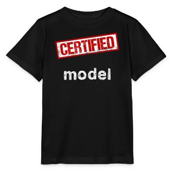 Modèle - T-shirt bio MINI CREATOR Stanley/Stella Enfant - noir - Devant - Mikhail (115cm)