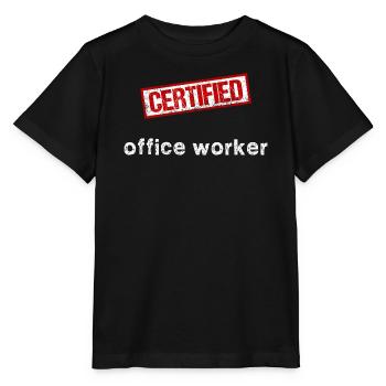 Employé de bureau - T-shirt bio MINI CREATOR Stanley/Stella Enfant - noir - Devant - Mikhail (115cm)