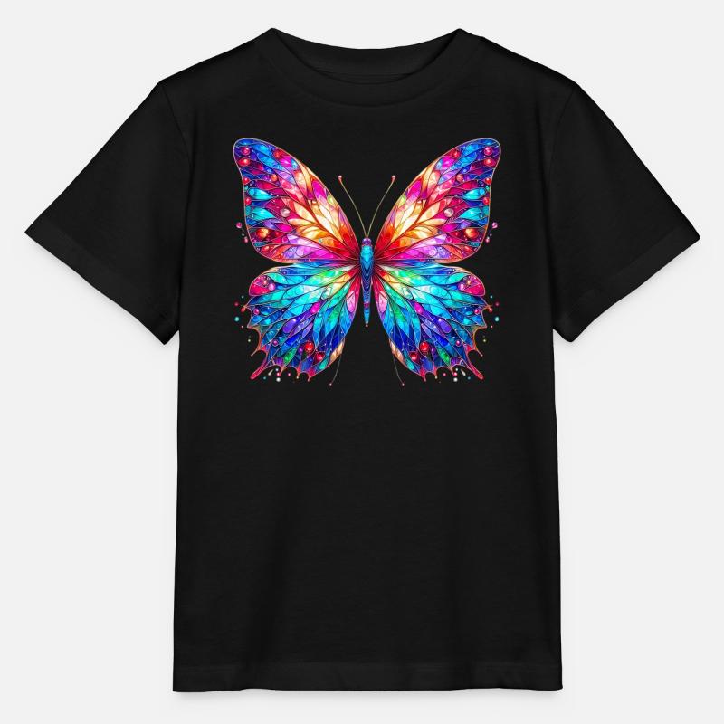 Schmetterling - Stanley/Stella Kinder T-Shirt MINI CREATOR  - Schwarz