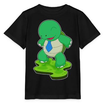 Turtle Necktie - Stanley/Stella MINI CREATOR Kids’ T-Shirt - black - Front - Mikhail (115cm)