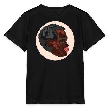SCHWARZE FRAU WEIBLICHES PORTRÄT - Stanley/Stella Kinder T-Shirt MINI CREATOR  - Schwarz - Vorne - Mikhail (115cm)