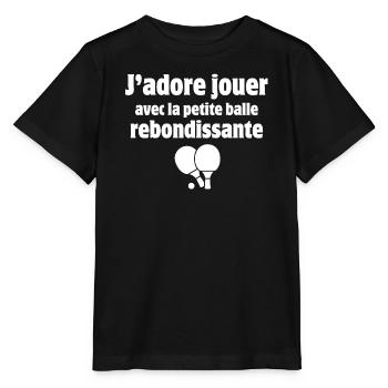table tennis, table tennis, table tennis - Stanley/Stella MINI CREATOR Kids’ T-Shirt - black - Front - Mikhail (115cm)