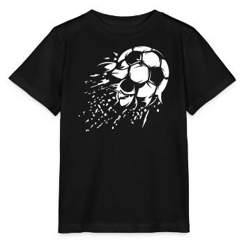 Fußball Schuss Explosion Illustration Team Logo - Stanley/Stella Kinder T-Shirt MINI CREATOR  - Schwarz - Vorne - Mikhail (115cm)