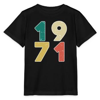 1971 - Jahrgang 1971 - Baujahr 1971 - Stanley/Stella Kinder T-Shirt MINI CREATOR  - Schwarz - Vorne - Mikhail (115cm)
