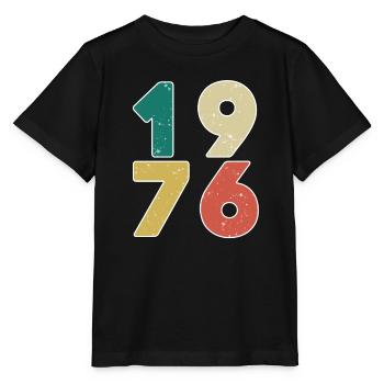 1976 - Né en 1976 - Construit en 1976 - T-shirt bio MINI CREATOR Stanley/Stella Enfant - noir - Devant - Mikhail (115cm)