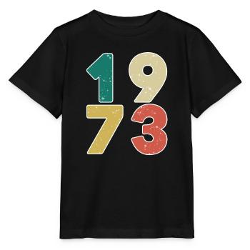 1973 - Né en 1973 - Construit en 1973 - T-shirt bio MINI CREATOR Stanley/Stella Enfant - noir - Devant - Mikhail (115cm)