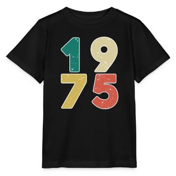1975 - Jahrgang 1975 - Baujahr 1975 - Stanley/Stella Kinder T-Shirt MINI CREATOR  - Schwarz - Vorne - Mikhail (115cm)