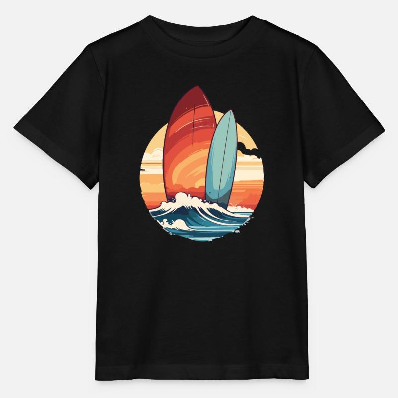 Surfbrett - Stanley/Stella Kinder T-Shirt MINI CREATOR  - Schwarz