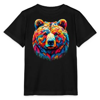 Ours - T-shirt bio MINI CREATOR Stanley/Stella Enfant - noir - Devant - Mikhail (115cm)