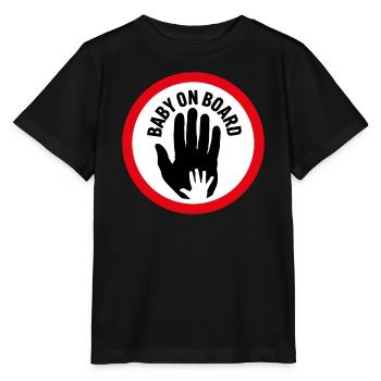 Bébé à bord main dans la main - T-shirt bio MINI CREATOR Stanley/Stella Enfant - noir - Devant - Mikhail (115cm)