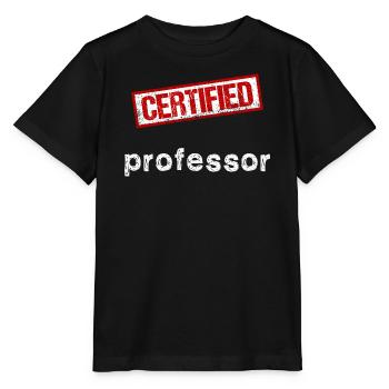 Professor - Stanley/Stella MINI CREATOR Kids’ T-Shirt - black - Front - Mikhail (115cm)