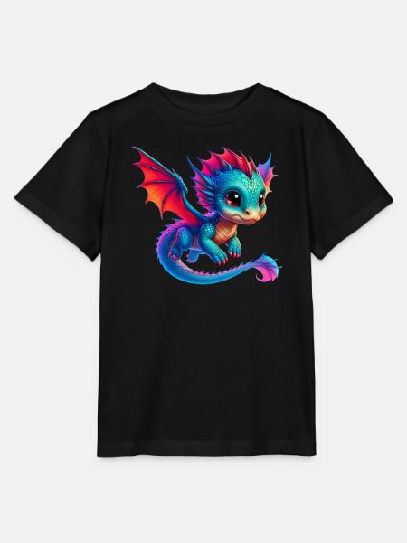 Drache - Stanley/Stella Kinder T-Shirt MINI CREATOR  - Schwarz