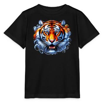 Tigre - T-shirt bio MINI CREATOR Stanley/Stella Enfant - noir - Devant - Mikhail (115cm)
