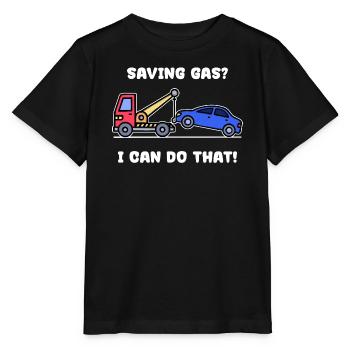 Auto Statement Tanken Energiespeicher Strom - Stanley/Stella Kinder T-Shirt MINI CREATOR  - Schwarz - Vorne - Mikhail (115cm)