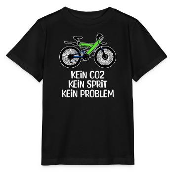 Fahrrad Tanken Energie Statement Energiespeicher - Stanley/Stella Kinder T-Shirt MINI CREATOR  - Schwarz - Vorne - Mikhail (115cm)