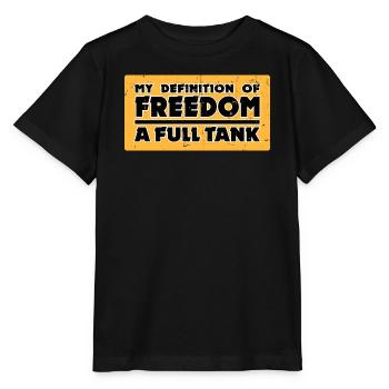 Zapfsäule Energiespeicher Statement Tanken Strom - Stanley/Stella Kinder T-Shirt MINI CREATOR  - Schwarz - Vorne - Mikhail (115cm)