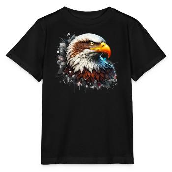Eagle - Stanley/Stella MINI CREATOR Kids’ T-Shirt - black - Front - Mikhail (115cm)