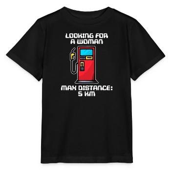 Elektrische Energie Statement Tanken Zapfsäule - Stanley/Stella Kinder T-Shirt MINI CREATOR  - Schwarz - Vorne - Mikhail (115cm)