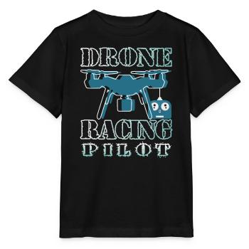 Pilote de drone - T-shirt bio MINI CREATOR Stanley/Stella Enfant - noir - Devant - Mikhail (115cm)