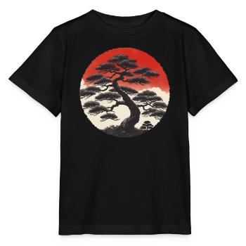 Paysage Asiatique - T-shirt bio MINI CREATOR Stanley/Stella Enfant - noir - Devant - Mikhail (115cm)