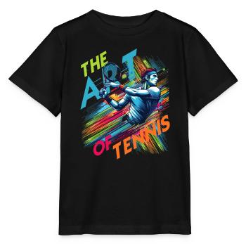 Dynamic Serve: The Art of Tennis in Motion - Stanley/Stella MINI CREATOR Kids’ T-Shirt - black - Front - Mikhail (115cm)