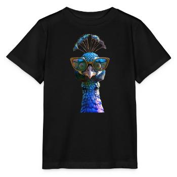 Peacock Blue Peacock Peacock Wheel Peacock Wheel Peacock Wheel - Stanley/Stella MINI CREATOR Kids’ T-Shirt - black - Front - Mikhail (115cm)