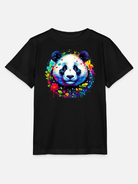 Panda - Stanley/Stella Kinder T-Shirt MINI CREATOR  - Schwarz
