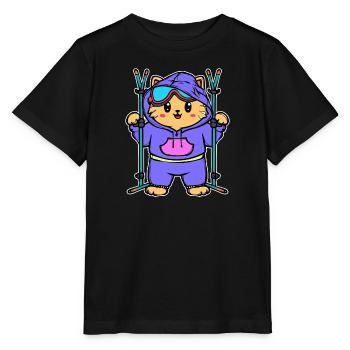 Neige Hiver Skieurs Sports d’hiver Saison d’hiver - T-shirt bio MINI CREATOR Stanley/Stella Enfant - noir - Devant - Mikhail (115cm)