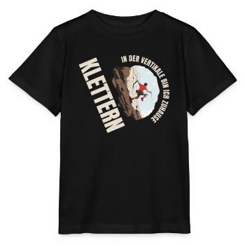 In der Vertikale bin ich Zuhause - Stanley/Stella Kinder T-Shirt MINI CREATOR  - Schwarz - Vorne - Mikhail (115cm)